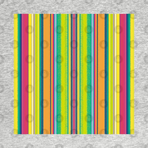 Ikat Stripes Multi Colors by justrachna